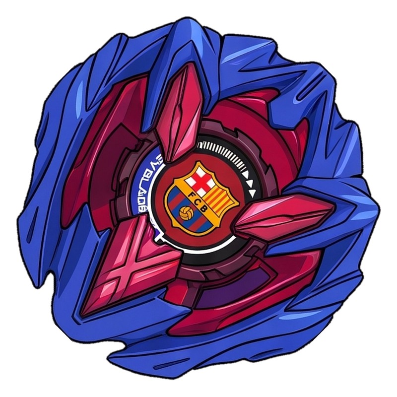 BXG-18 Buster Dran (Metallic Coat: Blue FC Barcelona), simulated image (AI-generated placeholder)