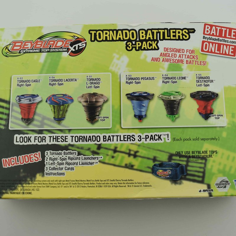 Tornado Battlers 3-Pack, box back