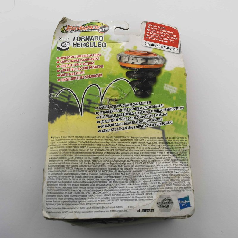 X-10 Tornado Herculeo, back of package